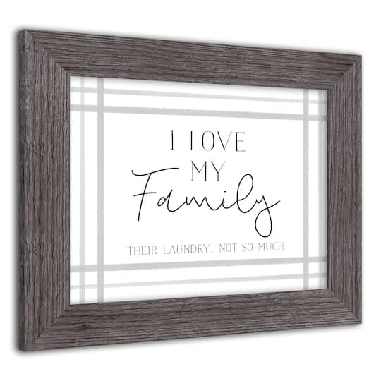 Love Family 14" x 11" Western Gray Framed Print